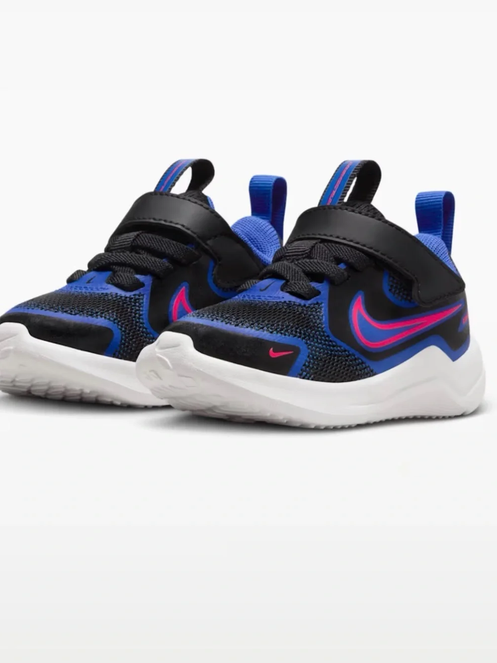 Nike Toddler Boy Cosmic Runner Sneakers in Blue Black Strap Shoe 8c